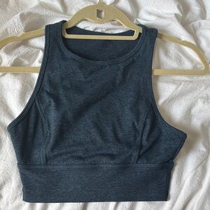 JoyLab Dark Teal High-Neck Tank Sports Bra